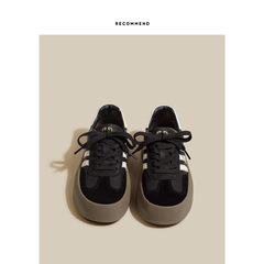 真皮輕便厚底德訓阿甘鞋女2023秋新款百搭韓版小白鞋休閒運動板鞋