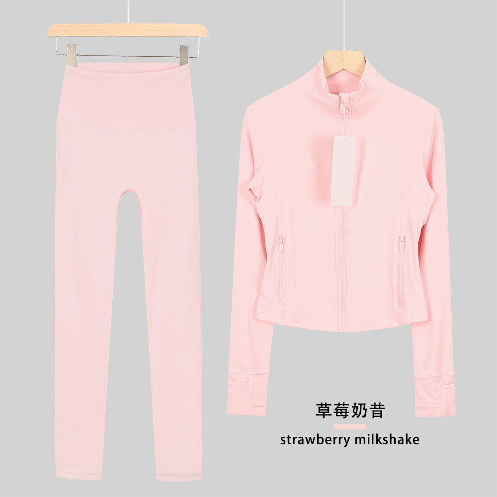 Lululacie chaqueta de cuello corto de nueve puntos chaqueta deportiva DF chaqueta chaqueta chaqueta de manga larga ropa de yoga de fitness para mujeres