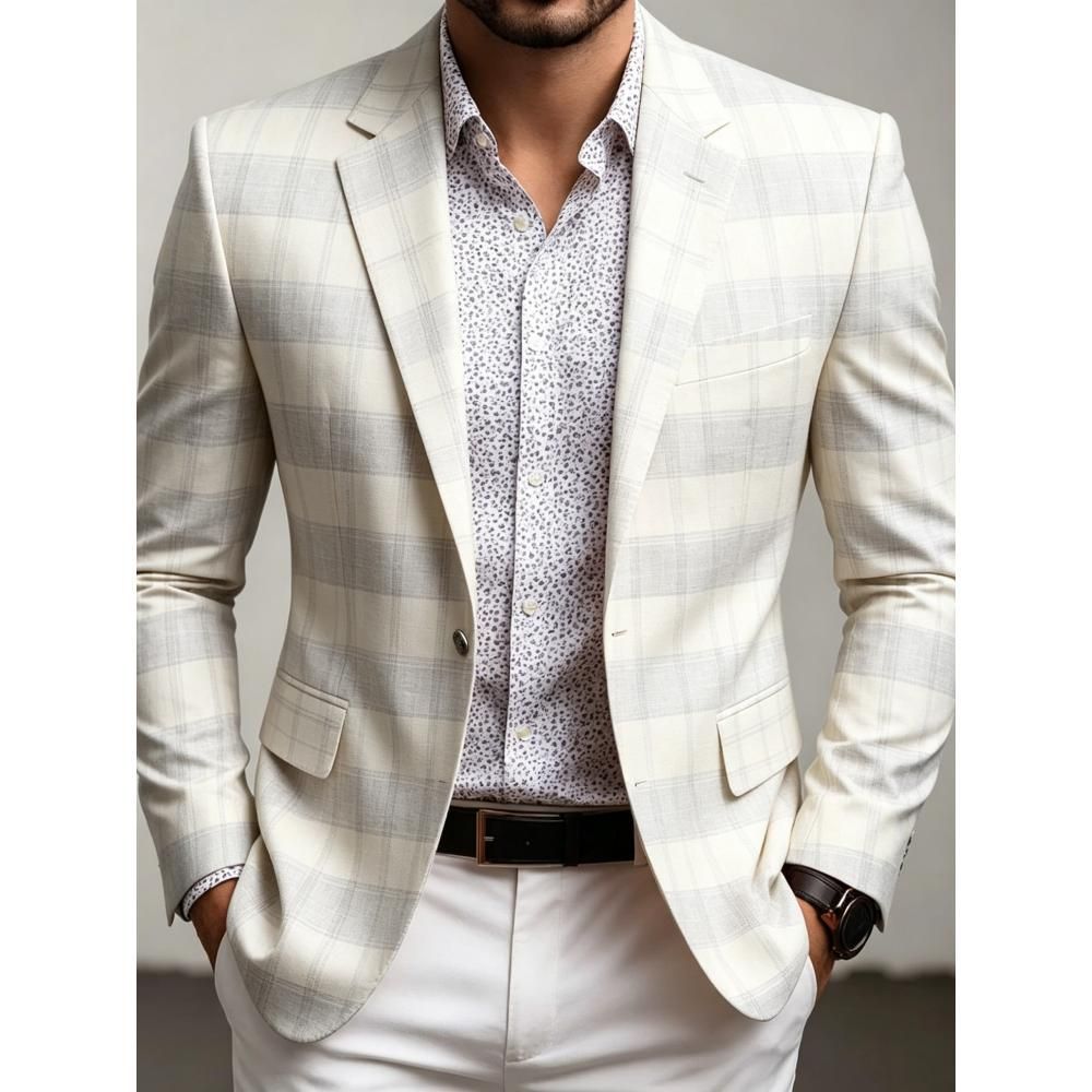 Comercio exterior transfronterizo hombre delgado moda traje casual de color sólido clásico versátil primavera y otoño delgado chaqueta de traje