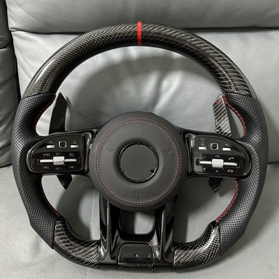 Suitable for Mercedes-Benz AMG carbon fiber 809 steering wheel assembly modification for glkac260e300ls-class, from old to new model