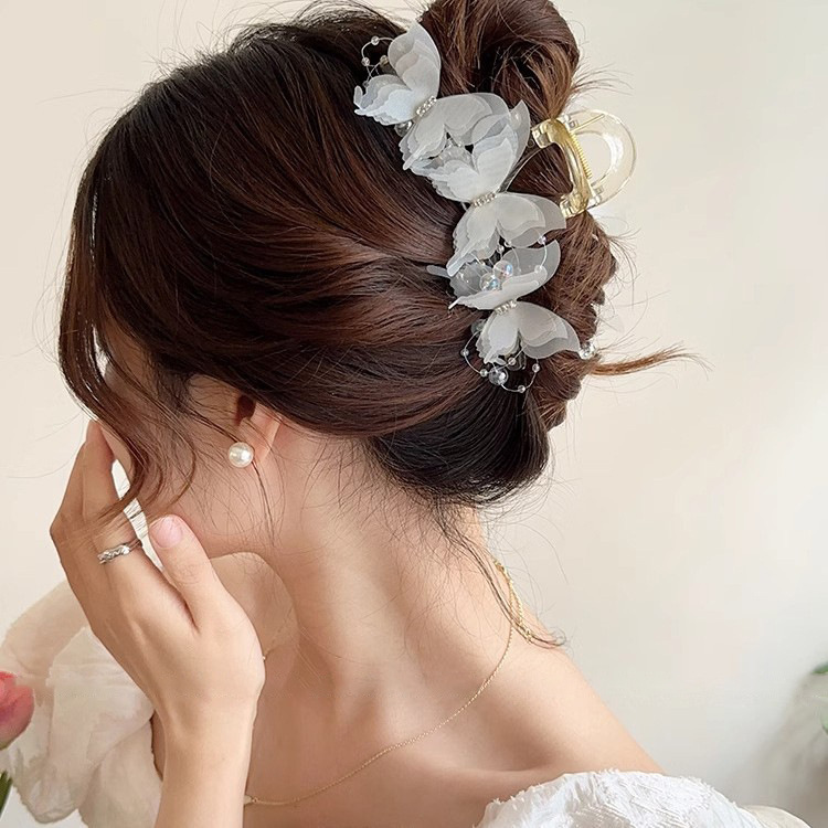 超仙灵动蝴蝶抓夹2025新款女高级感森系百搭鲨鱼夹半扎发抓夹发饰|undefined