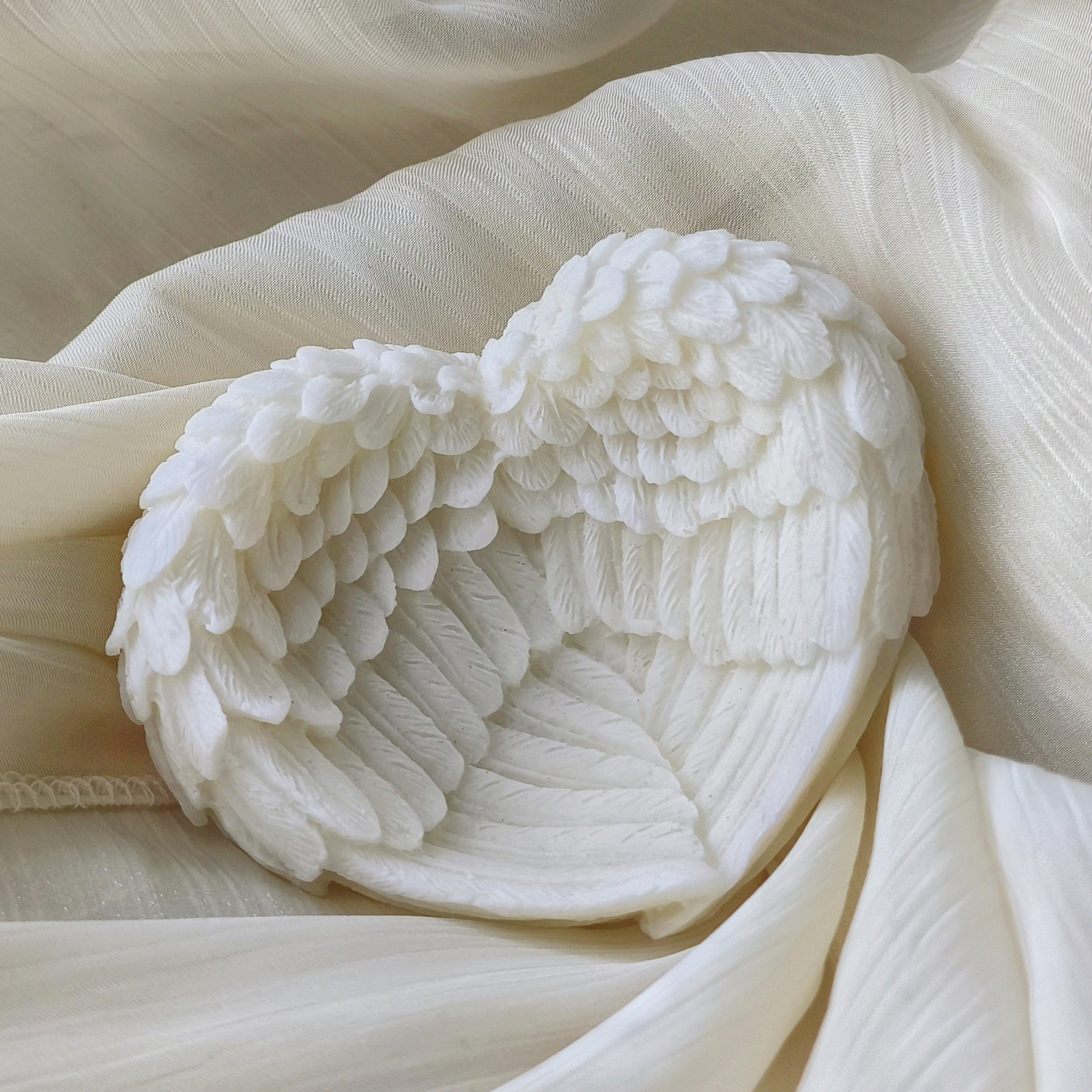 Jiahuimei amor alas de Ángel molde de silicona DIY caja de almacenamiento de resina epoxi molde alas Mesa candelabro