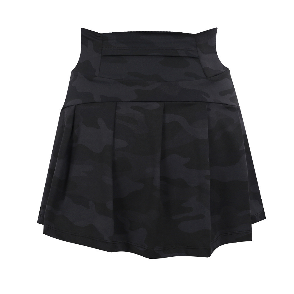 Falda de tenis de nailon estilo Lulu, de alta elasticidad, de seda helada, fina, transpirable, antiexposición, para yoga y deportes, para mujer.