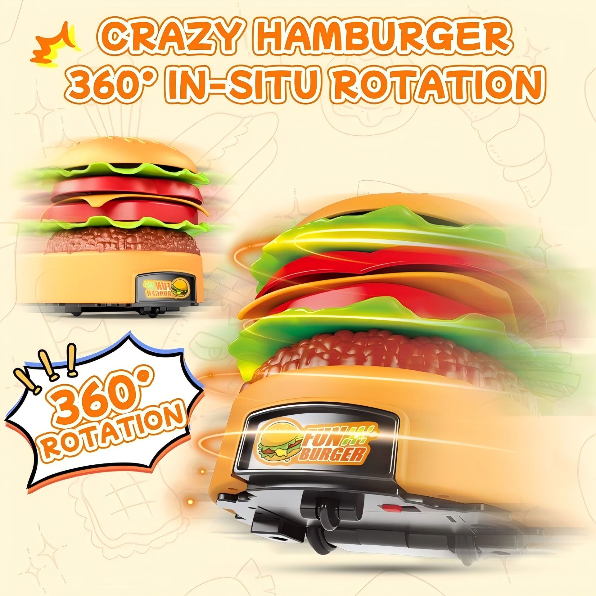 Amazon control remoto transfronterizo juguetes de hamburguesas inventario creativo para niños regalos de cumpleaños juguetes interactivos