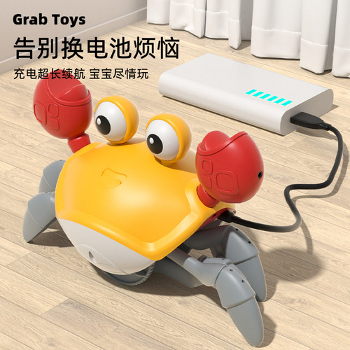 Children's Electric Automatic Sensing Crab Toy Animal Walks Realistically for 1-3 Year Olds, Popular Toy