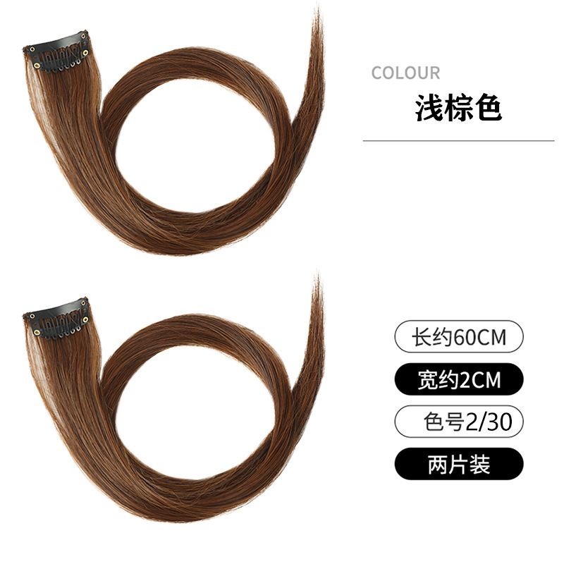 女性用ピンクハイライトウィッグ、カラフルな耳掛けヘアピース、ワンピースグラデーションヘアピース、エクステ、ウィッグピース|undefined