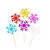 Birthday Cake Snowflake Responses Winter Christmas Flash Powder Snow Cake Plug -in Plug -in Baking Dessert Pack 10