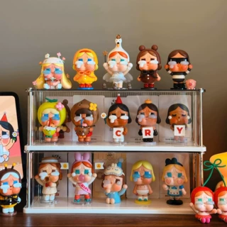 盲盒收纳展示架泡泡玛特手办适用于星星人展示盒亚克力防尘展示柜