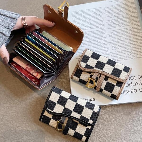 Card Holder with Multiple Card Slots, Stylish Coin Purse, Trendy Autumn and Winter Popular Folding Card Holder, Accordion-Style Fashionable Versatile Short Wallet