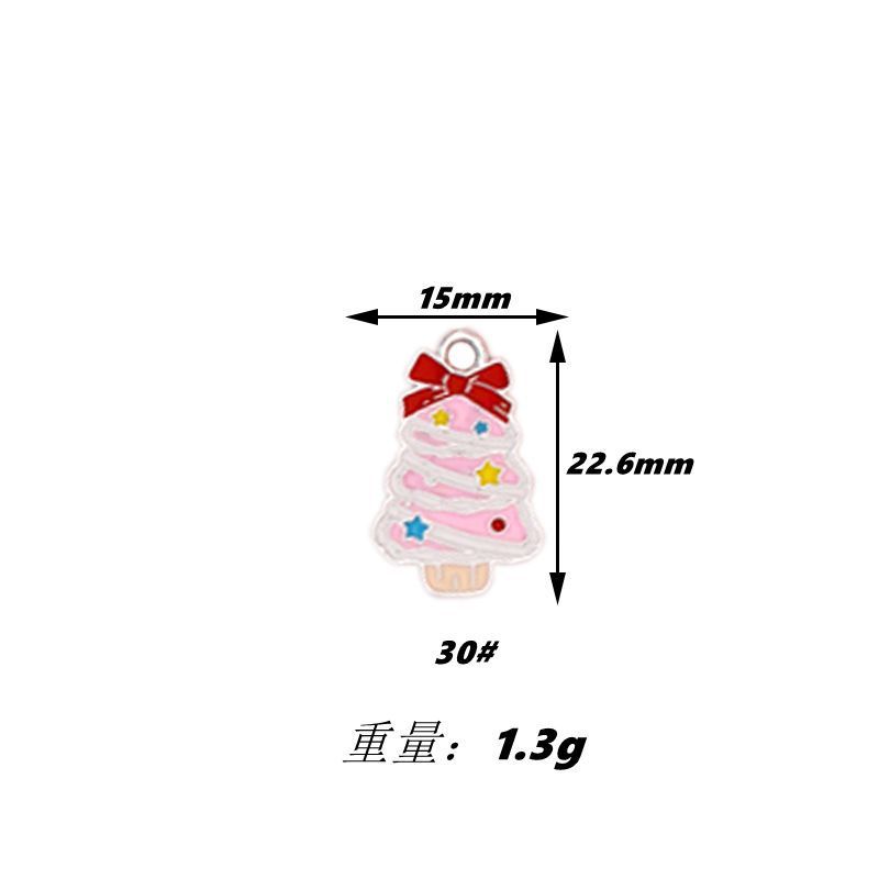 クリスマス漫画 DIY 合金ドリップオイルゴールデンホワイト K サンタクローススノーフレークヘラジカクリスマス猫アクセサリー|undefined