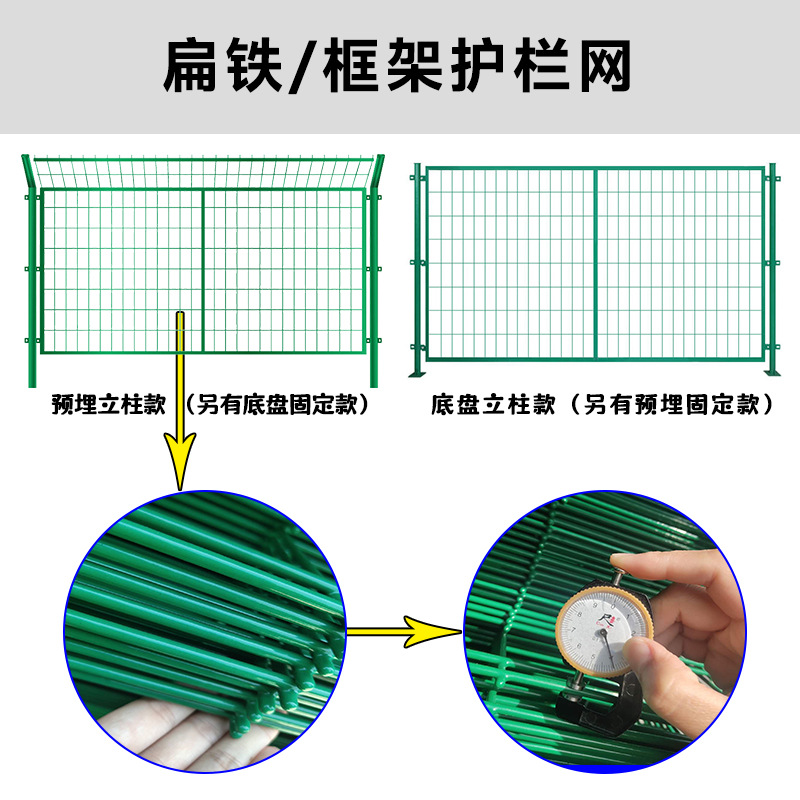 框架护栏网高速公路铁路隔离栅光伏水库保税区围栏扁铁边框护栏网
