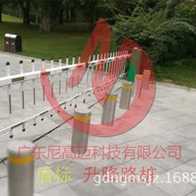 厂家直销济南路障升降柱 钢管伸缩路障柱 自动升降路桩止车柱安装