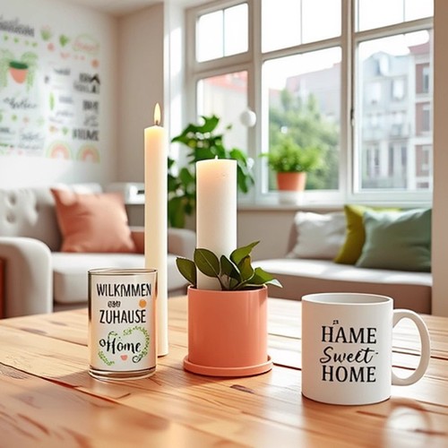 Romantic and Warm Home Decoration German Candle Transfer Water Decal Suitable for All Seasons Safe Burning No Odor