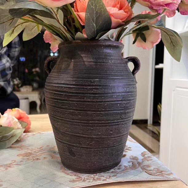 Anul Nou Simulare pictură în ulei bujor retro bujor decorare acasă flori de simulare flori artificiale ornamente florale_voghion.com