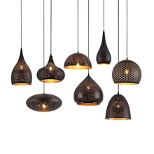 奥博奥博铁艺复古工业风吊灯餐厅镂空雕刻花纹鱼鳞风格装饰欧美风