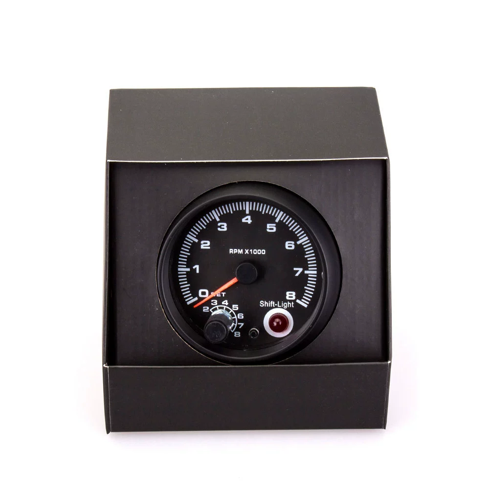 12V автомобильный модифицированный инструмент 0-8000 об/мин черная поверхность карбоновый рисунок 4-6-8 цилиндров бензиновый автомобиль универсальный 3.75 дюйма