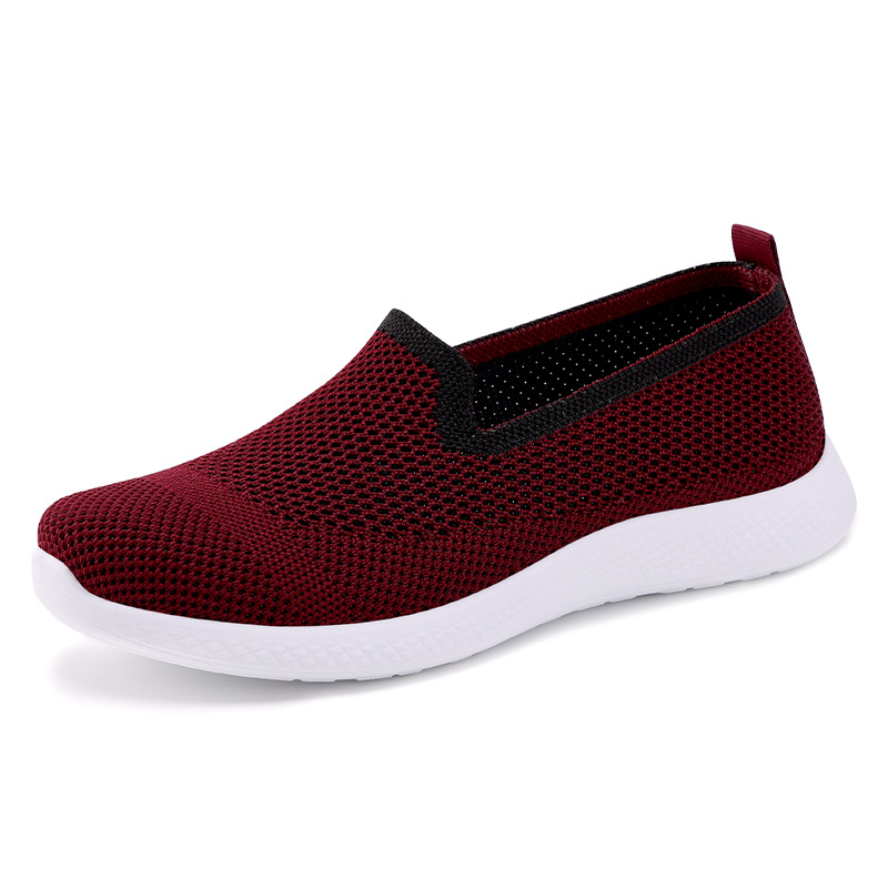 Zapatos de verano para mujer nuevo estilo de todo fósforo suela suave zapatos individuales comercio exterior zapatos de mujer zapatos de red al por mayor zapatos de madre transpirables