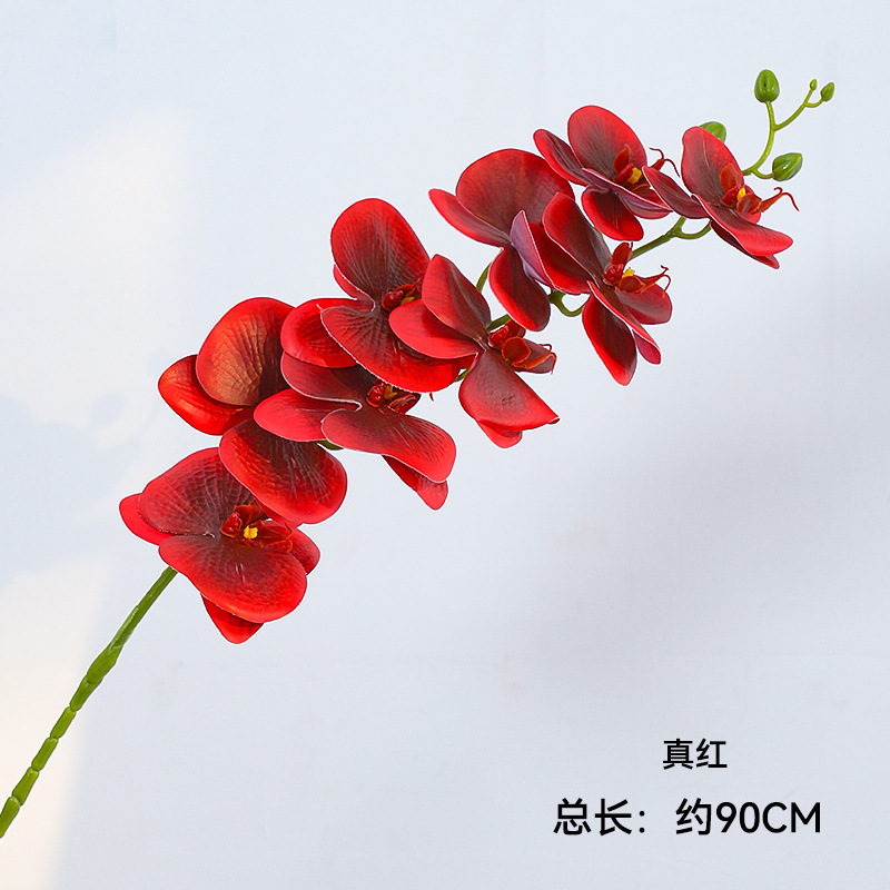 Siete colores cordier flores de Año Nuevo barril de bendición material de combinación impresión 3D mariposa orquídea de palma roja accesorios de flores de Año Nuevo material de arte floral