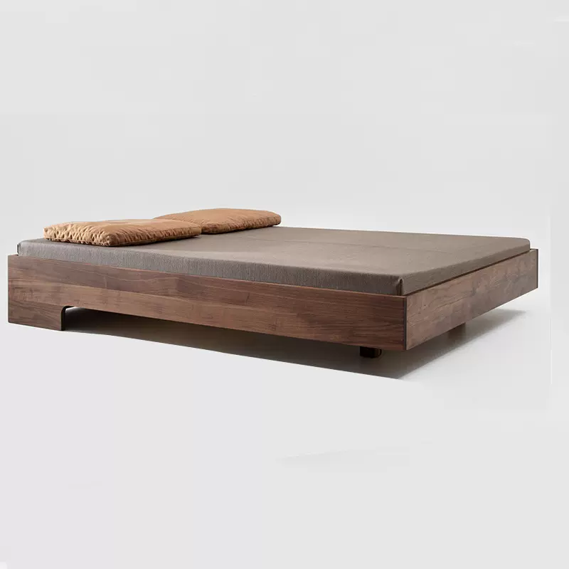 日式榻榻米实木床1.2/1.5米无床头床橡木矮床简约北欧民宿悬浮床