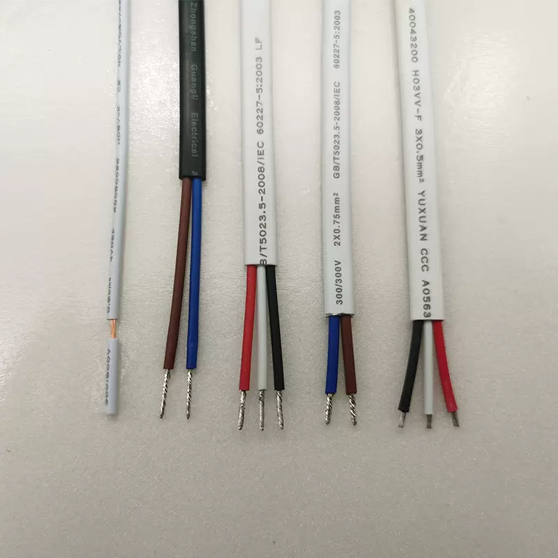 厂家批发纯铜2芯扁护套线 白黑2芯扁护套线 灯具电器连接护套线