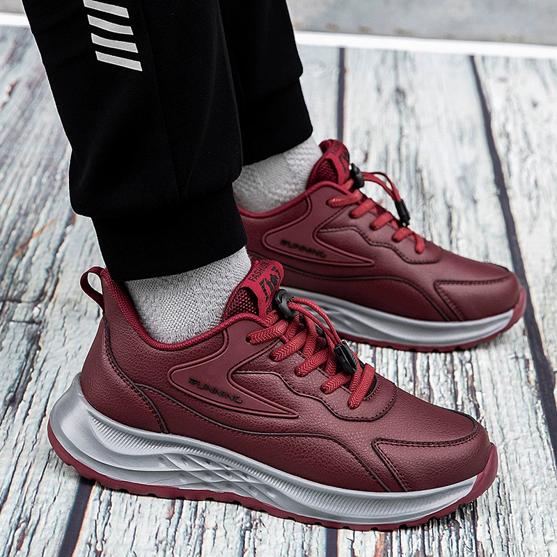 Осенняя и зимняя мужская кожа водонепроницаемая обувь для пожилых людей среднего и пожилого возраста обувь для ходьбы легкая мама обувь женская обувь спортивная повседневная обувь для волос