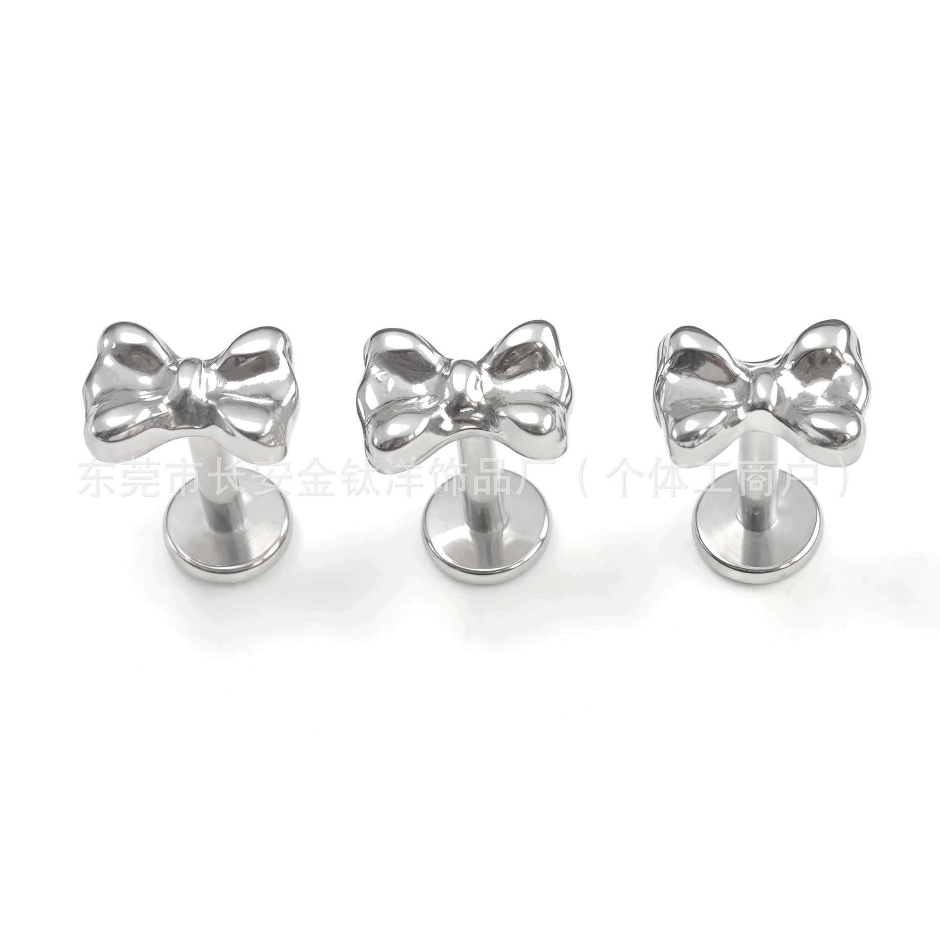 F136 Titanium Internal Thread Bow Lip Nail Nose Nail Ear Nail Ear Bone Nail G23 Titanium Alloy Body Piercing Jewelry detail image 5