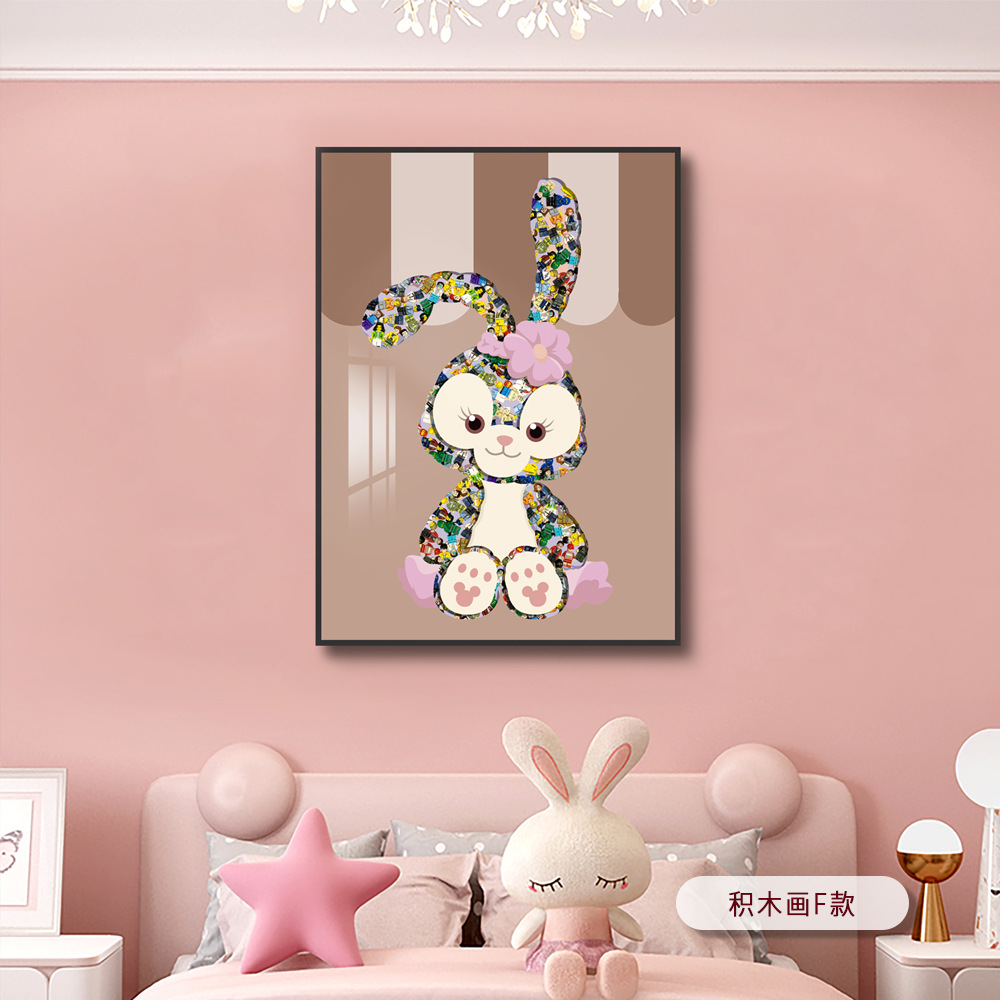 Bloques de construcción Pintura decorativa Estrella de dibujos animados Daitu Anime Sala de estar Entrada Pasillo Pasillo Pintura mural Habitación de los niños Pintura colgante junto a la cama