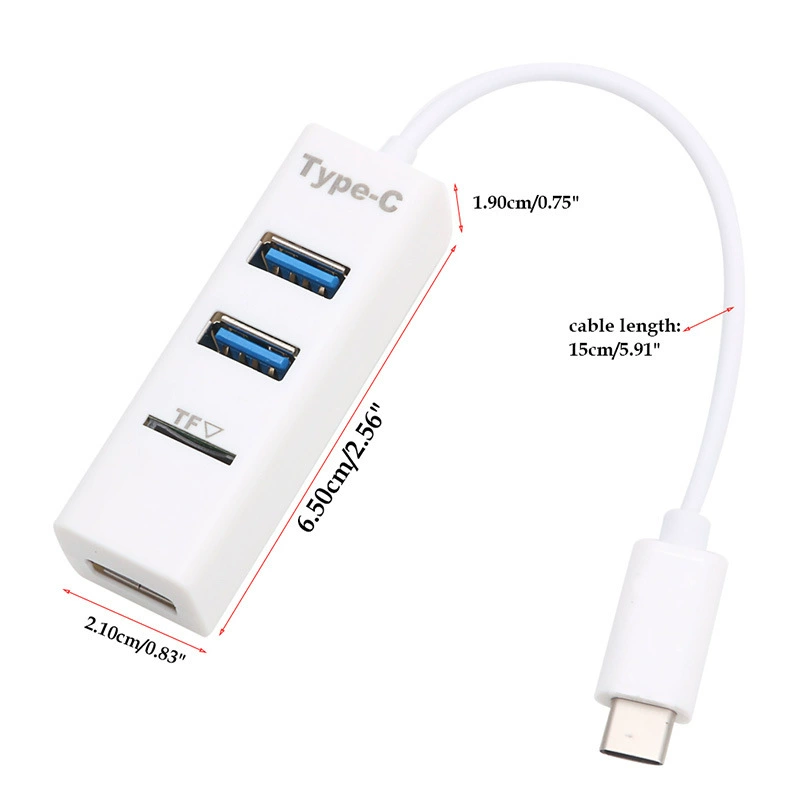 Многофункциональный считыватель карт+3 порта USB концентратор USB combo сTF слотом быстродействующая передача Type-C хаб