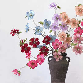 6头野牡丹婚礼花排线条花野花春色婚庆花艺酒店装饰假花摄影道具