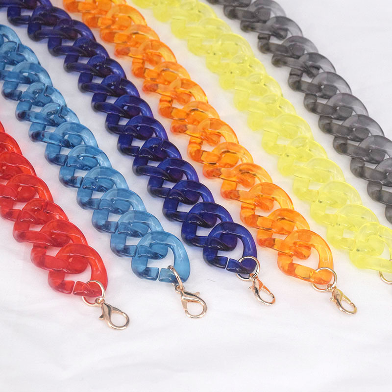 All Seasons Plastic Solid Color Sling Strap Bag Chain display picture 3