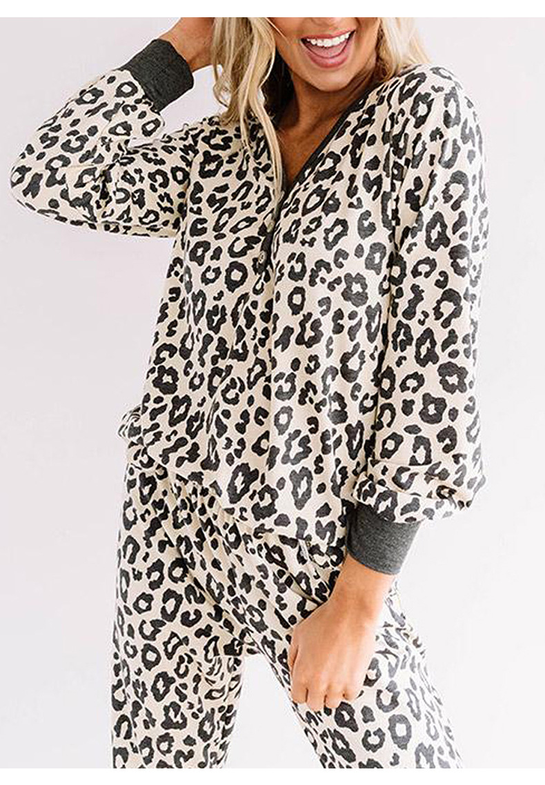 Leopard Print Buckle Pajamas NSMDS89107