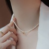 Tide, choker from pearl, trend necklace, Japanese and Korean, simple and elegant design, internet celebrity