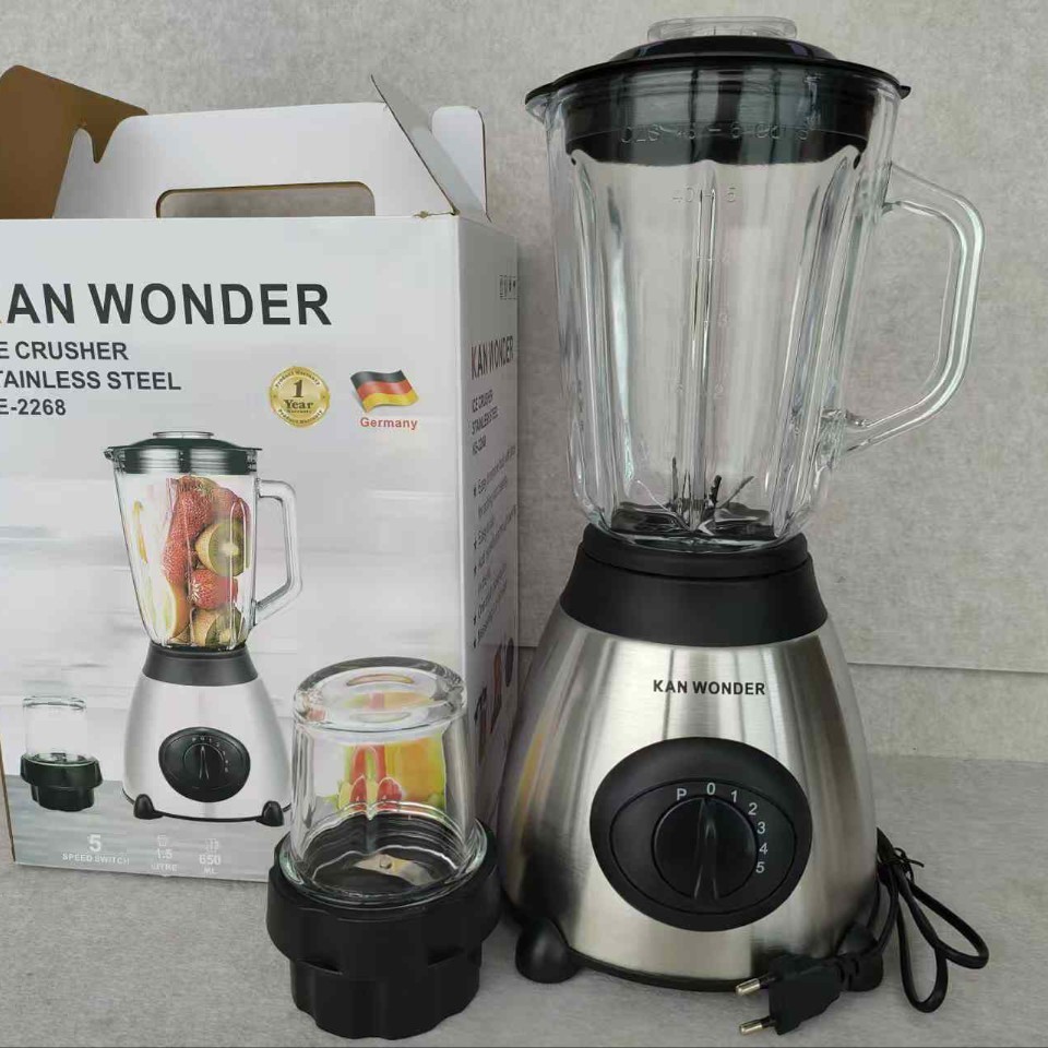 2-in-1 blender and grinder, glass jug, electric
