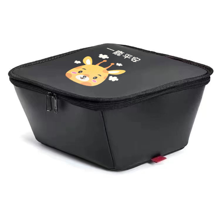 Wholesale electric car basket liner flat frame front basket cover hanging bag basket battery bicycle basket storage basket