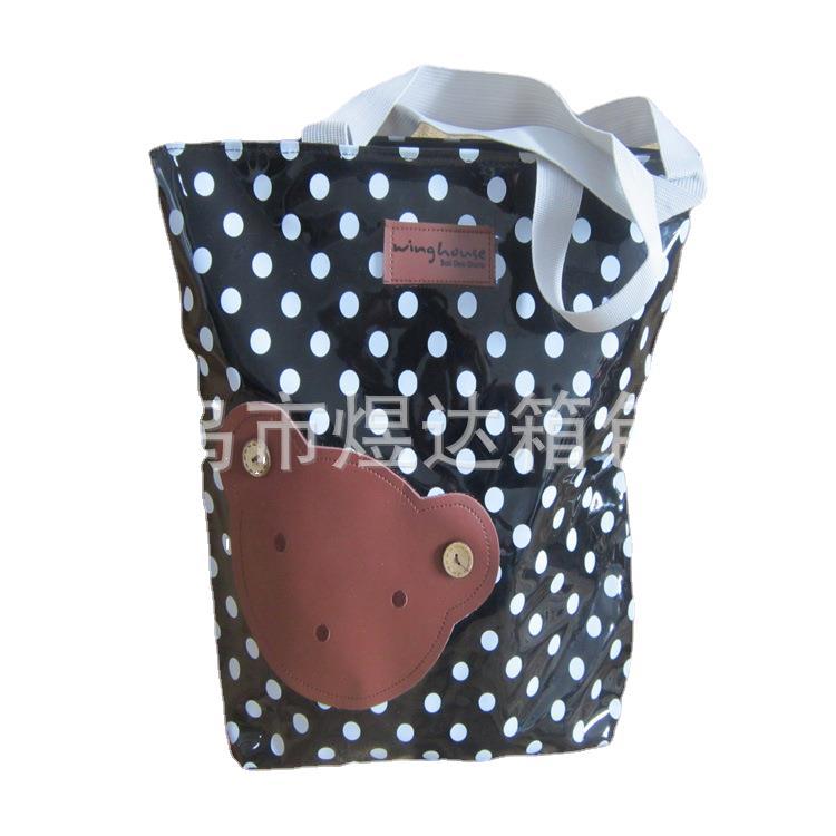 厂家供应销售时尚日版购物袋 亮光镜面革手提袋 便携袋 新购物袋