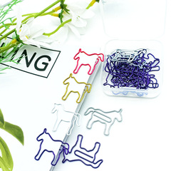 Unicorn-shaped creative clip, animal-themed colored irregular-shaped novelty clips