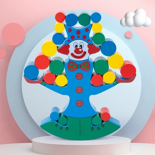 木制小丑积木婴幼儿童益智玩具 智力开发幼儿园 平衡木玩具批发