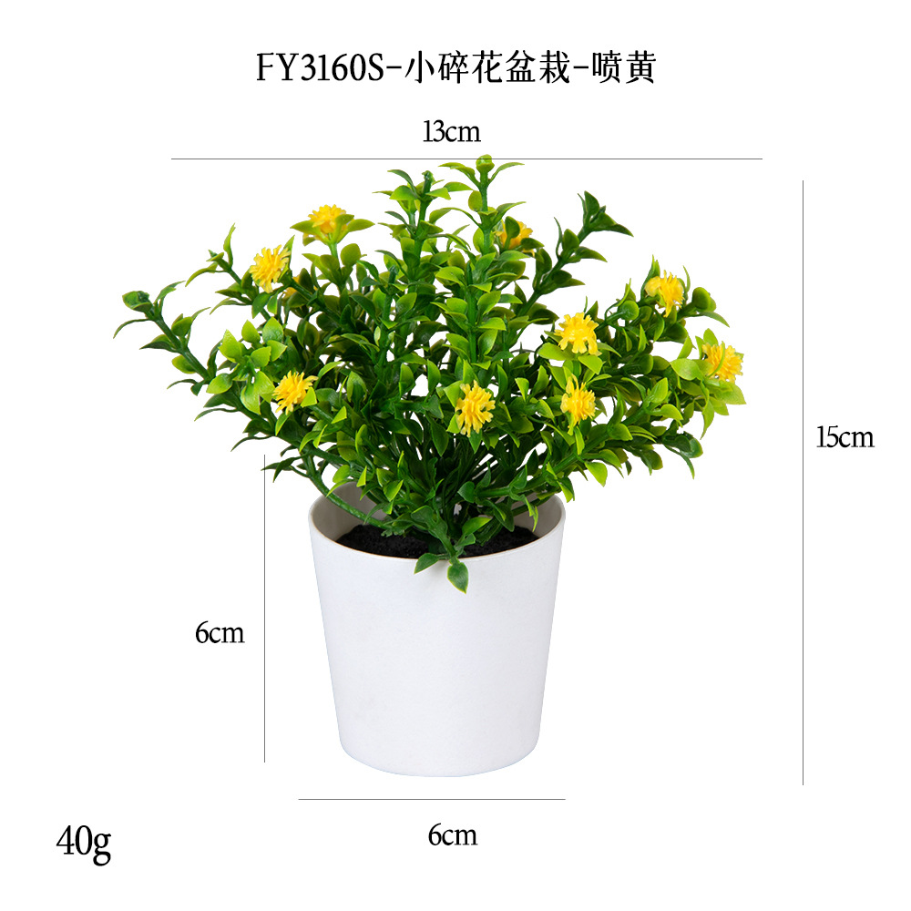 Más de 100 tipos de flores y plantas verdes artificiales, combinaciones de plantas artificiales en macetas de plástico, flores artificiales de gran venta transfronterizas, mini bonsáis artificiales, fuentes de suministro. image 31