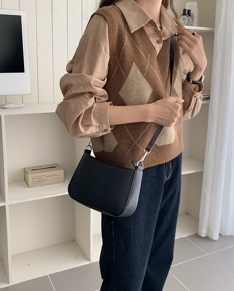 New niche design with high-end underarm stick bag, street PU single shoulder handbag, women's trend_voghion.com