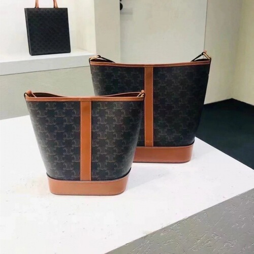 Arc de Triomphe genuine leather bucket bag for women  new commuter simple high-end niche single shoulder crossbody bag