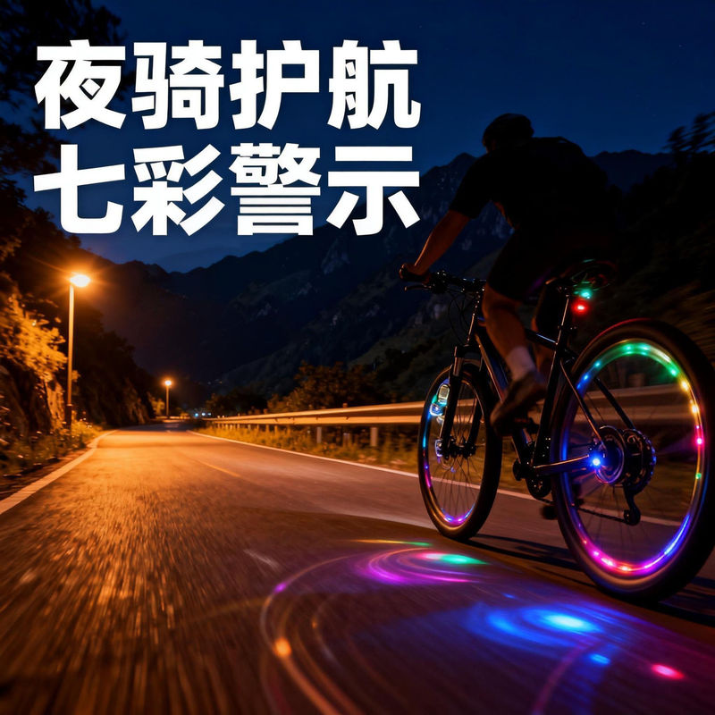 Bicycle valve light, vibration-sensing colorful wheel lights, mountain bike equipment, wheel flashing lights for night riding