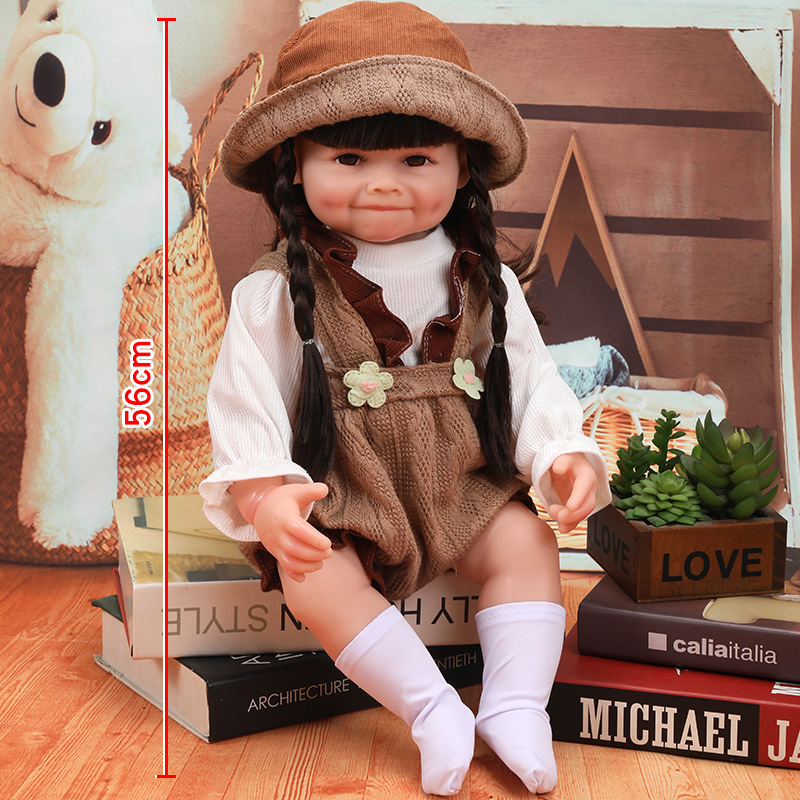 56 cm Rebirth Simulación de regalos de Barbie Baby Soft Girls Toy Set Muñecas para niños
