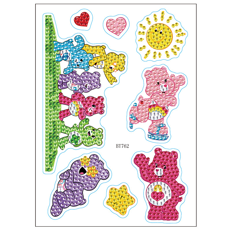 Nuevos pegatinas de taza de agua transfronterizas para niños dibujos de diamantes aleatorios pegatinas hechas a mano diy pegatinas de diamantes unicornios de dibujos animados mayorista