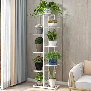 European Multi-Layer Iron Flower Stand Indoor Flower Stand Living Room Balcony Flower Pot Stand Pothos Succulent Floor-Standing Hua Pingrun