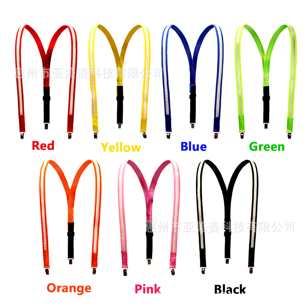 Casual entretenimiento de hombre sling pants luminoso cinturón de Navidad fiesta LED corbata luminosa guante luminoso