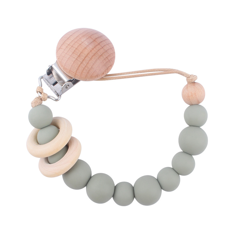 Suministros para bebés Hemu círculo creativo bebé cuentas de silicona mordedura Cadena de chupete molar cadena anti-caída Nuevo