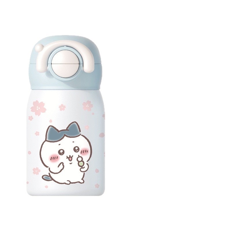 치이카와 미러 220ml 316 스테인리스 이중 음용 빨대 보온병 어린이 휴대용 텀