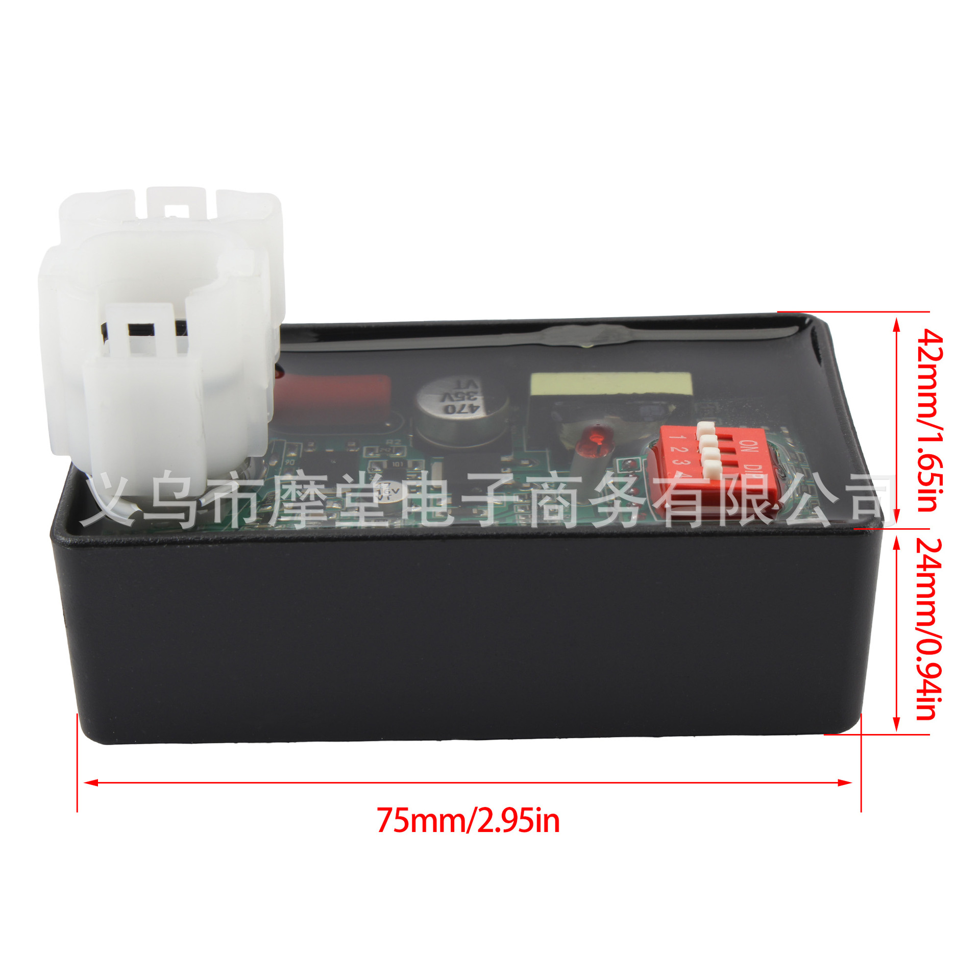 Motorcycle Igniter Cdi Transparent Plastic Dc Modified Dial Code Igniter Chip-Type Igniter with Adjustment
