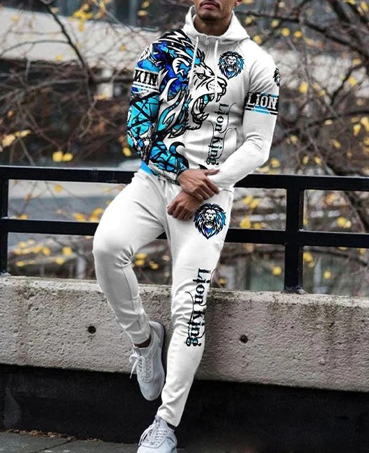 Pantalones de suéter con capucha de primavera y otoño de dos piezas casuales de negocios de todo fósforo MC11-ML1