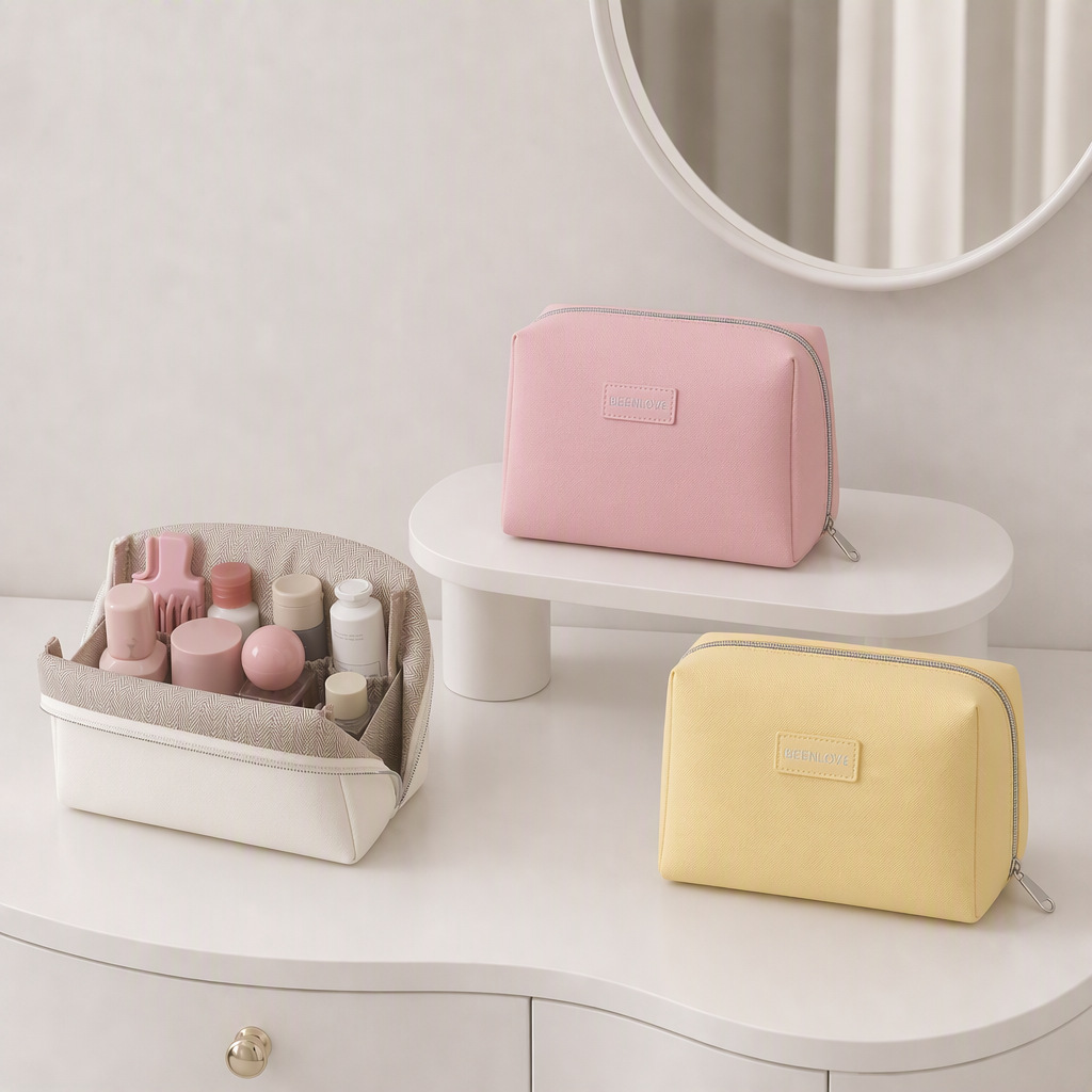 Runhui's new simple hand-held storage bag, portable hand-held makeup bag, T-shaped makeup storage bag, travel makeup bag